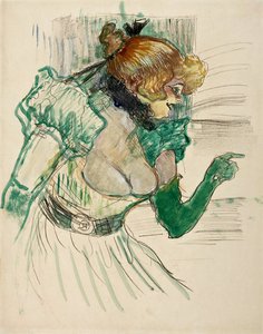 Künstlerin mit grünen Handschuhen von Henri de Toulouse Lautrec